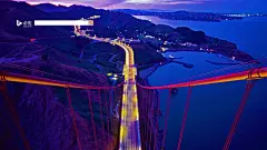 #必应梦想地图#雄伟的金门大桥美国, 旧金山
这个加州地标早已为世人所熟知，这座世界上最大的单孔吊桥之一，是旧金山一张闪亮的名片。红色的桥体横跨旧金山湾和金门海峡，雄伟壮观。