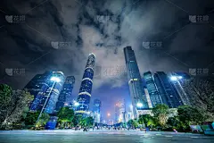 广州,夜晚,城市天际线,广东省,天空,新的,水平画幅,曙暮光,旅行者,户外