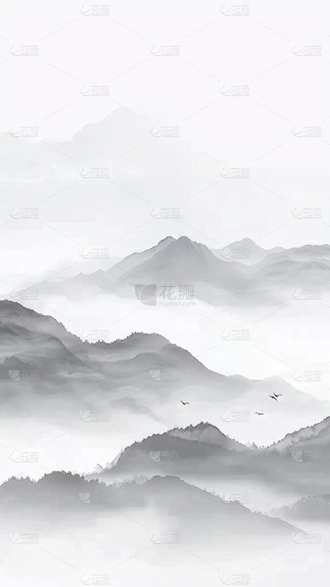 中国风通用墨色古风山水背景场景图片素材素材-花瓣网