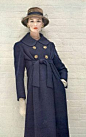 1956年辛达Holligsworth蓝色花呢上衣，这只是围绕由本gershel肋骨束带