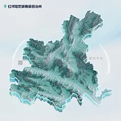 4747_数字像素_云南省省级市级浅色可视化地图模板15