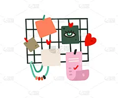 绘画插图,现代,情绪板,矢量,白色背景,卡通,抽象,举起手,插画