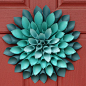 Paper Dahlia Flower Wreath: 