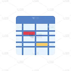 日历计划图标。简单的颜色矢量元素的黄历图标用户界面和用户体验，网站或移动应用程序