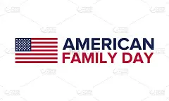 美国家庭的一天。每年8月庆祝。在美国的节日快乐。爱国的设计。海报，贺卡，横幅和背景。矢量图