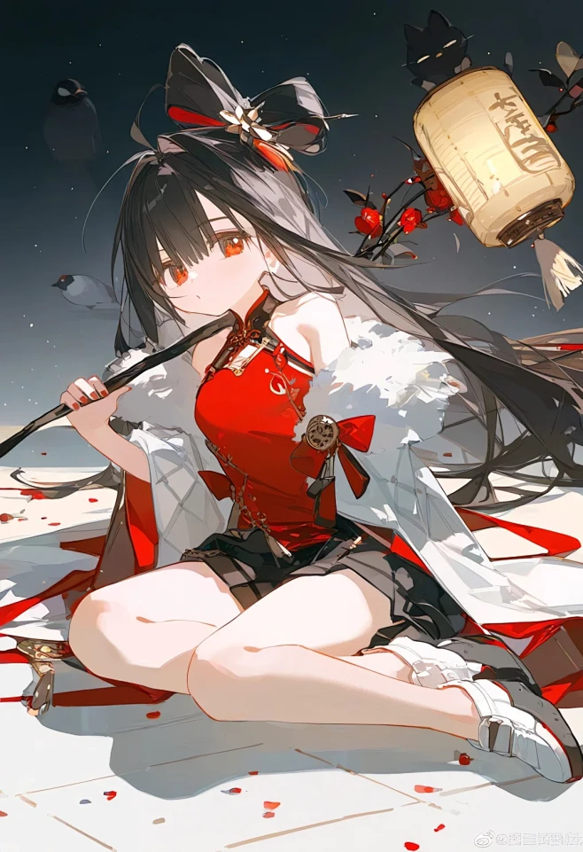 黑发红瞳的少女 - 小红书