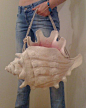 Felted 3D Bag, Shell Shape