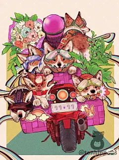 とびはち
作者:とびはち(X:tonbippo08）
-
明艳亮丽的色彩，具有水彩笔触质感，平面设计的构图方式以及结合了传统版画的绘画技法，擅长绘制毛茸茸小动物的插画作品✨
とびはち老师还出版了画集以及日历，感兴趣的朋友可以搜一下哦✨