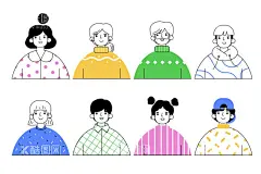 人物插画  - 源文件下载【酷图网】人物插画,扁平化,扁平化插画,手绘插画,手绘人物,插画人物,插画,人物,卡通人物,购物,女孩,女性,手绘男孩,女孩插画,女人的一生,女性角色,带娃,家庭,一家四口,一家三口,度假,旅游,家庭日,工作人员,表情包,表情人物,表情,努力,努力工作,工作,上进,友情