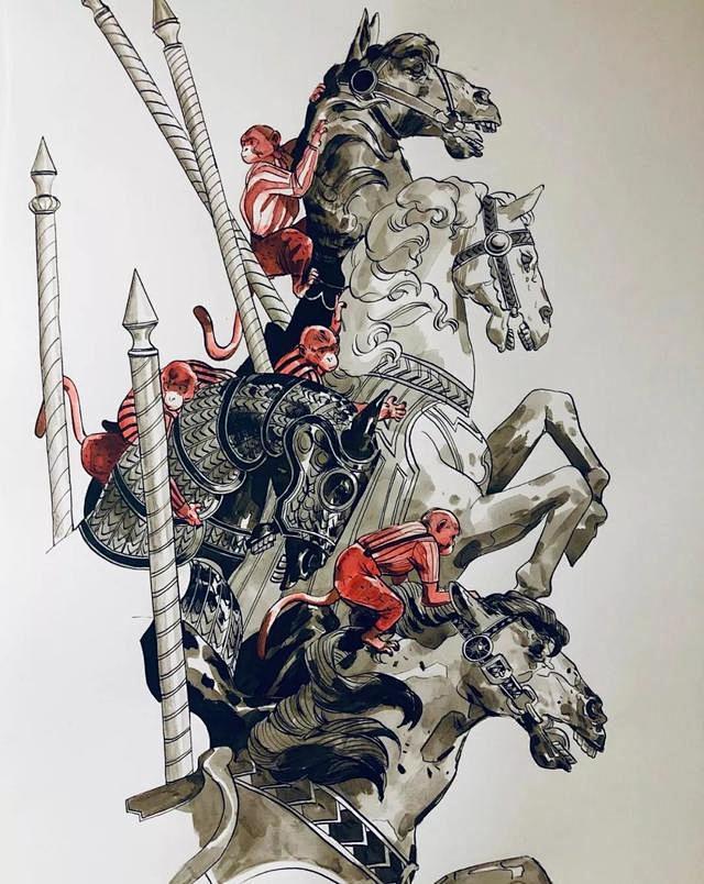 给线稿大佬跪了！这一波线稿太强了，绘画新...