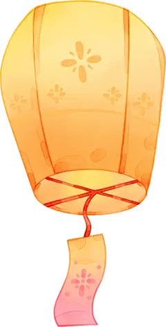 中秋清新手绘插画-灯笼