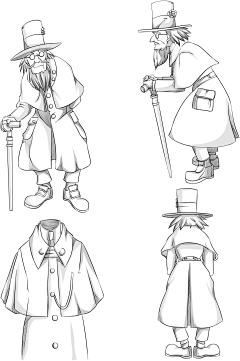 超好看的日系插画动漫人物高清线稿，临摹…材资料 (268)