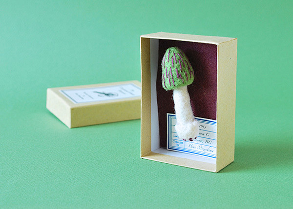 needlefelted mushroom brooches : mushroom brooches