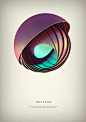 【I＆B品牌】美丽的螺旋艺术创意海报设计