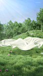 【balabala布料动画合集】创意视觉动画——巨人谷制作三维/C4D设计_巨人谷GIRENKU设计作品--致设计