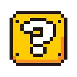 童趣方块问号像素风动态贴纸