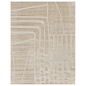 This may contain: a beige rug with an abstract design on it