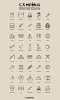 Hi guys! I come back here and share with you a set of free #vector #icons – camping! This set includes 40 modern look outline icons in vector presenting these familiar stuffs of the mountaineer and scouts, ect…