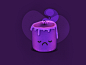 Candle dark night face character emoji sad candle illustration icon