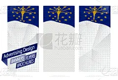计划书,传单,印地安娜,小册子,美国州,商务,几何形状,模板,市场营销