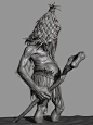 Vodyanik, Dmitry Osipenko : Steve Prescott  concept art.

Vodyanik is a water spirit in Slavik mythology described as resembling a creepy old man with a fat belly, a hat made out of reeds, and a skirt made out of rushes.

Vodyanik can be either a malevole