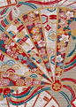 日式古典扇形花纹底纹图片设计