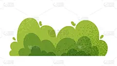 不同的灌木图标。春天和夏天的象征.园艺和对植物、花卉和植物学的热爱。户外，大自然和森林。海报或横幅。