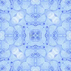 紫无缝模式。艺术精致的肥皂泡。蕾丝手绘纺织装饰品。Kaleidosc