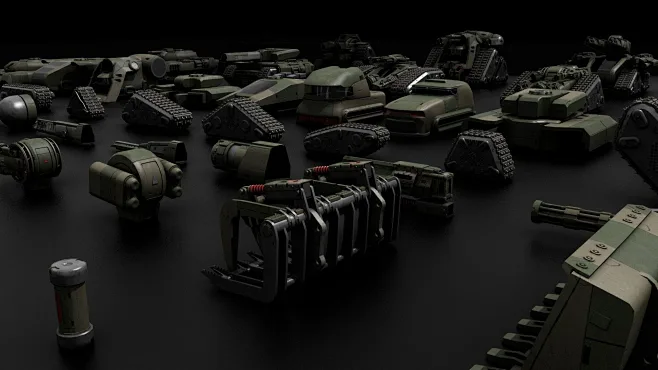 Kitbash3D-Vehicles：Tanks[交通工具：坦克]-交通/载具模型-微元素 - 手机版 - Powered by Discuz ...