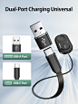 Amazon.com: LVFAN 充电器适用于 Apple Watch 系列 10 9,快速充电可伸缩 USB C 和 USB A iWatch 充电器电缆线,旅行磁性无线充电器适用于 Apple Watch 系列 10 9 8 7 6 5 4 SE Ultra 2 : 手机和配件
