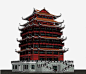 道观建筑高清素材 中国风 古朴 建筑 彩色 道观 免抠png 设计图片 免费下载