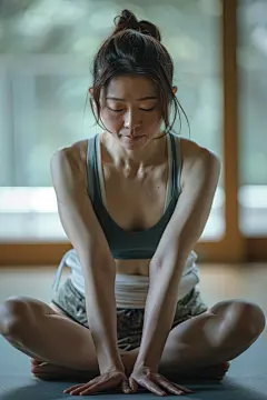 室内健身运动瑜伽学员