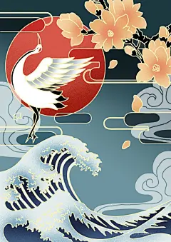 最新卡通手绘浮世绘风格插画手机壁纸大全