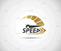 speed logo racing event with main elements of