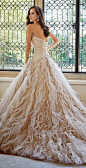 champagne bridal gown | amazing wedding dress | Sophia Tolli Fall 2014 Bridal Collection: 