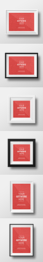 Artwork Frame PSD MockUps : These super clean frame mock-ups will let you showcase your artwork in style. You can choose from 3 different frame sizes...