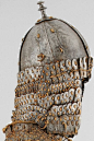 Tibetan helmet, possibly 16th–17th c. the distinctive helmets were made to match the armors and are likewise associated only with Tibet or the Tibetan cultural region. Like the armors, this type of helmet is constructed of iron plates joined by leather la