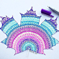 Purple and blue mandala drawn on a real leaf with our triplus fineliners by the extremely gifted @sine_art You love to be creative, too? Show us your work using ‪#‎mySTAEDTLER #STAEDTLER #rainbow #drawing #zentangle #mandala #mandalaart #colours #colorful