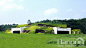 成都中江博物馆坡屋顶绿化全景图