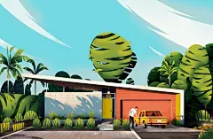 Muhammed Sajid：迷人的世界各地家居建筑插图设计 - 插画 - 慢生活资讯 - 慢时间