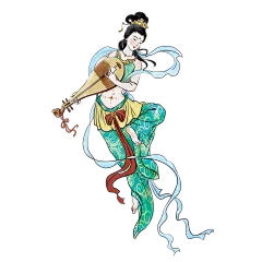 卡通中秋嫦娥奔月插画PNG素材