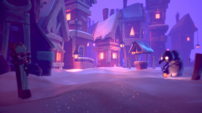 Snowy village, Flori...