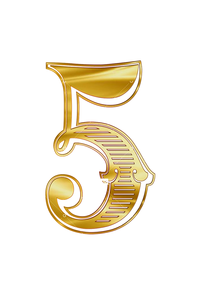 数字 五 Png-花瓣网