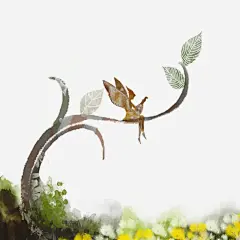 水彩花藤天使高清素材 天使 水彩 花藤 免抠png 设计图片 免费下载