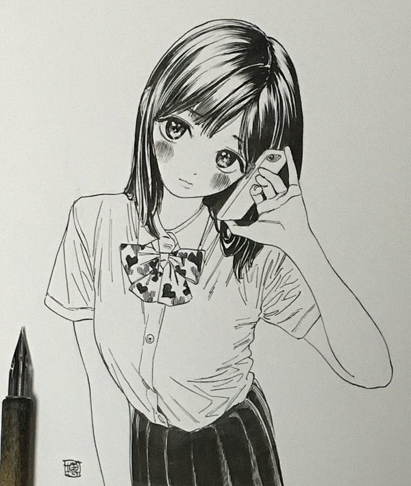 博老师新画的制服女生