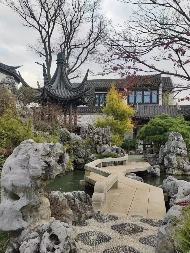 苏州园林/中式古建/绿城桃花源样板庭院分享-花瓣网