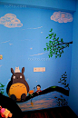 儿童房彩绘墙效果图