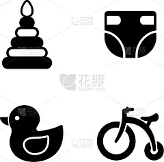 家庭,玩具,儿童,婴儿用品,极简构图,可爱的,一次性物品,尿布,三轮车,自行车