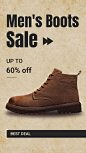 Retro Background Men's Shoes Fashion Sale Promo Ecommerce Story