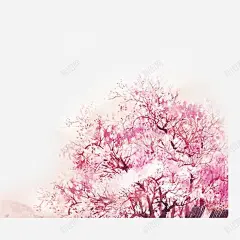 粉色樱花树 平面电商 创意素材